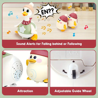 Musical Dancing Duck Toy Set — Lights, Movement & Tummy Time Fun for Babies 6–12 Months