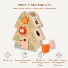 Wooden Tree House Sorter Tree House – Montessori Sorting Toy