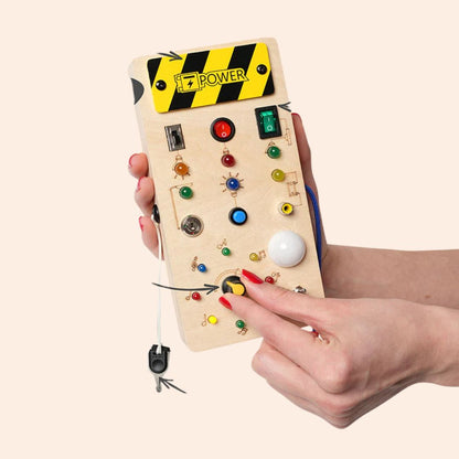 Toddlers Wooden Busy Board – Hands-On Learning Fun for Curious Minds!