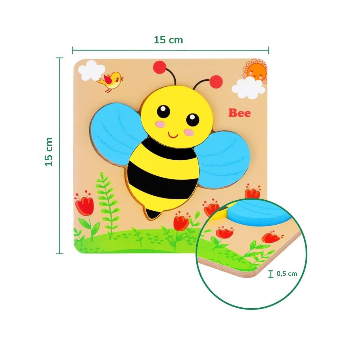 Toddlers Animal Wooden Puzzle Set – Adorable Brain-Boosting Fun!