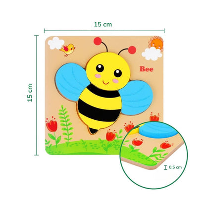 Toddlers Animal Wooden Puzzle Set – Adorable Brain-Boosting Fun!