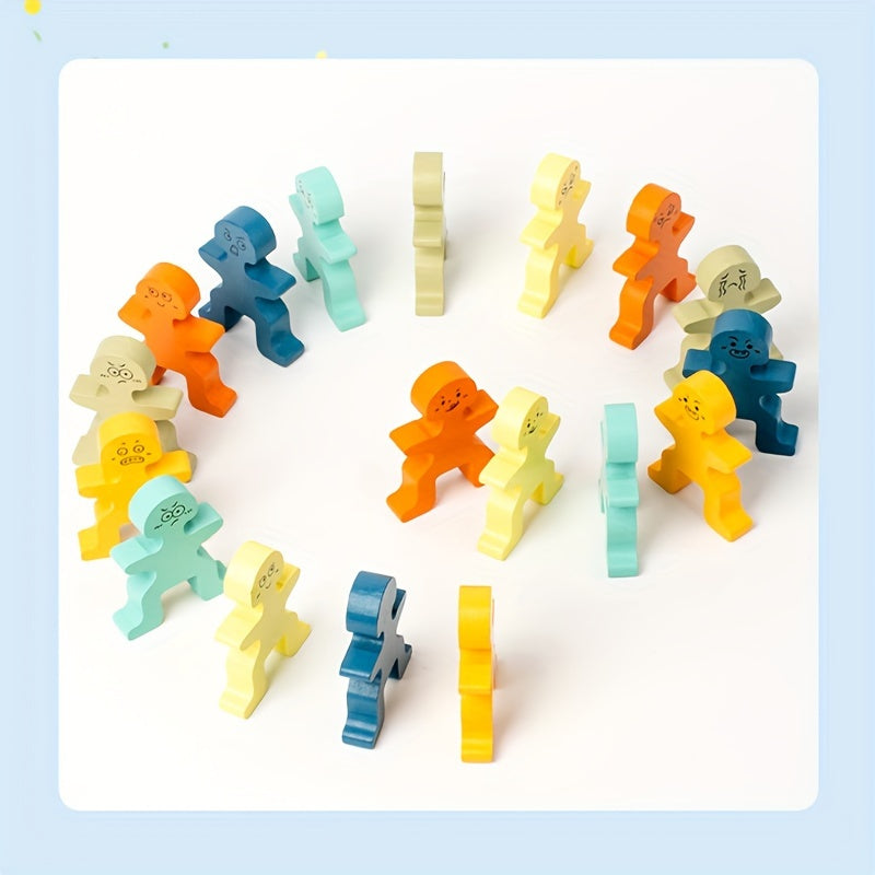 Wooden Stacking Blocks Toy – Balance Game for Kids, Fun & Focus-Building Tabletop Challenge