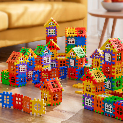 Colorful Large House Building Blocks – 48-Piece Creative Window Design Set