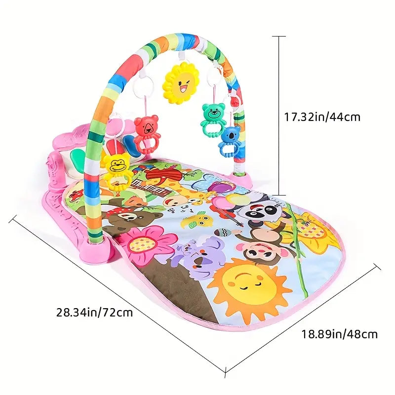 Infant Piano Play Gym for Newborns (0–12 Months) – Soft Cotton Mat with Musical Keys