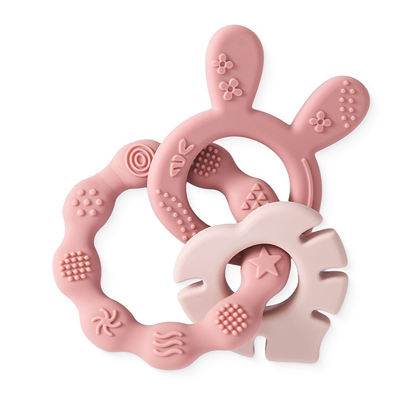 Soft Silicone Baby Teether Set – BPA-Free Chew Toys for Soothing Gums-Toyfetti