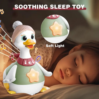 Musical Dancing Duck Toy Set — Lights, Movement & Tummy Time Fun for Babies 6–12 Months