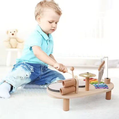 Montessori Music Table – Wooden Instrument Set for Toddlers