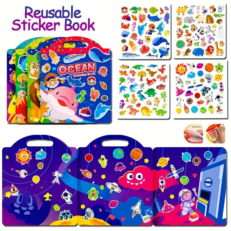 Waterproof Reusable Sticker Book — Travel-Friendly Quiet Time
