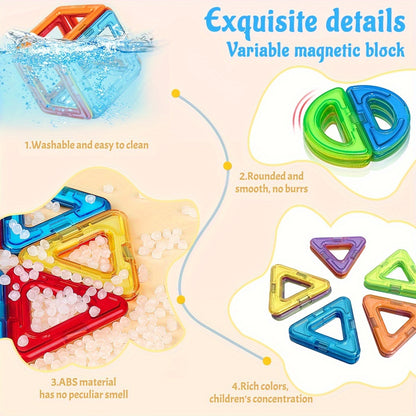 Magnetic Building Blocks – Big Size STEM Construction Set for Creative Kids