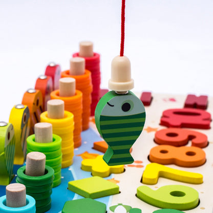 Woody – Montessori Wooden Activity Board for Counting, Letters & Shapes