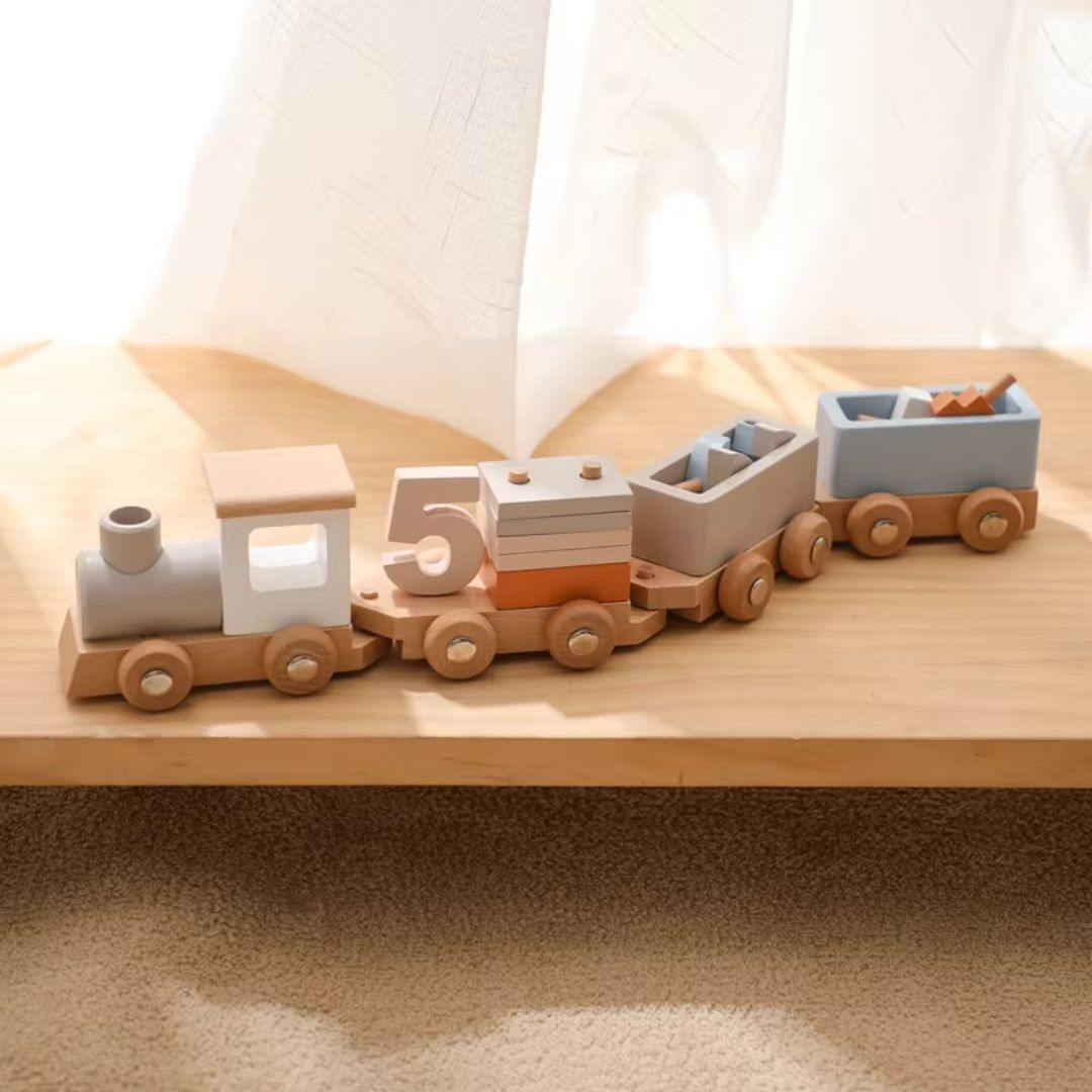 Toddlers Wooden Train Set – All Aboard the Learning Express!