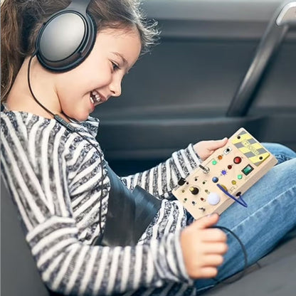 Toddlers Wooden Busy Board – Hands-On Learning Fun for Curious Minds!