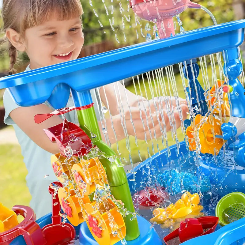 Water Table - Outdoor Water Table with Pump & Faucet – Summer Splash Play Set