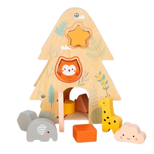 Wooden Tree House Sorter Tree House – Montessori Sorting Toy-Toyfetti