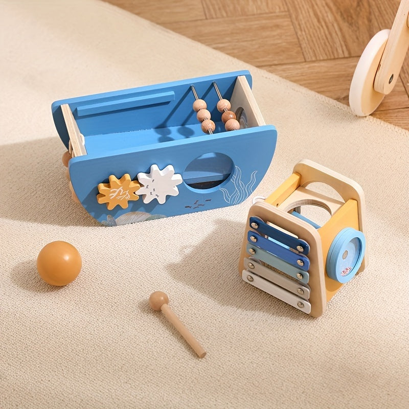 Wooden Pirate Ship Toy – Ocean Adventure Playset-Toyfetti