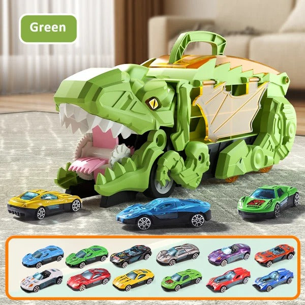 Jurassic Explorer Truck – 3-in-1 Dino Adventure with Race Track & Storage!