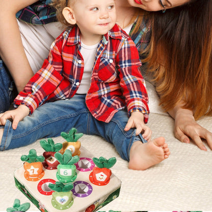 Plush Carrot Matching Game – Soft Sensory Fun for Little Gardeners