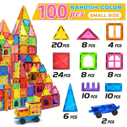 Colorful Magnetic Building Blocks Set – Creative STEM Puzzle Play for Kids