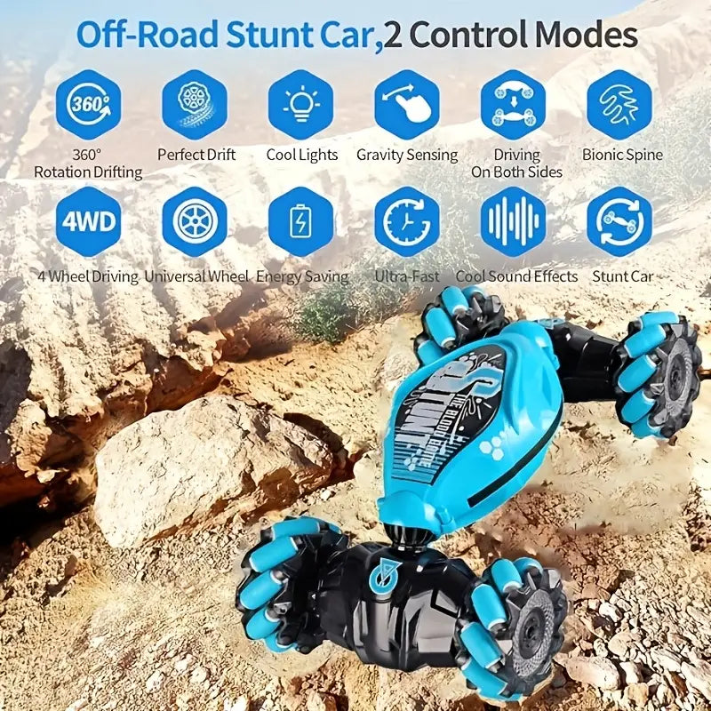 Gesture Sensor Off‑Road Car — 360° Flip, Music, Lights & Double‑Sided Stunt Driving