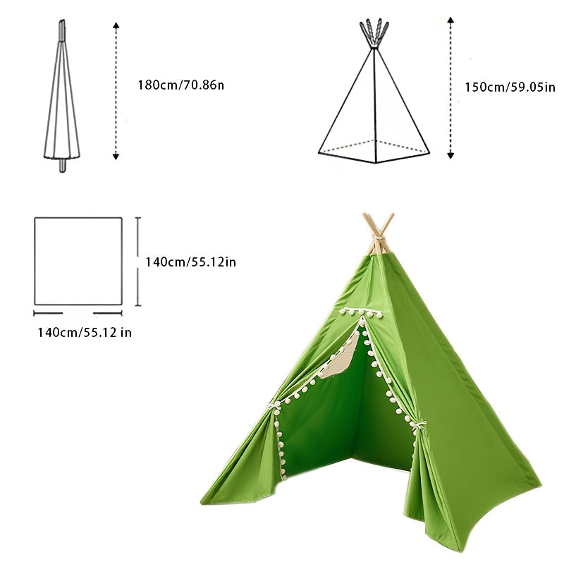 Teepee Tent XL – Indoor/Outdoor Cotton Playhouse Playhouse for Kids