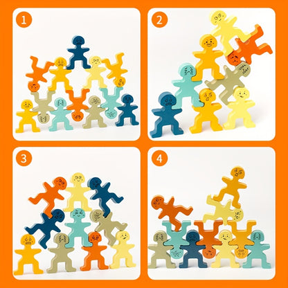 Wooden Stacking Blocks Toy – Balance Game for Kids, Fun & Focus-Building Tabletop Challenge