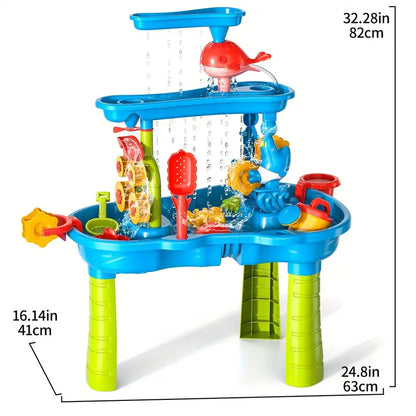 Water Table - Outdoor Water Table with Pump & Faucet – Summer Splash Play Set
