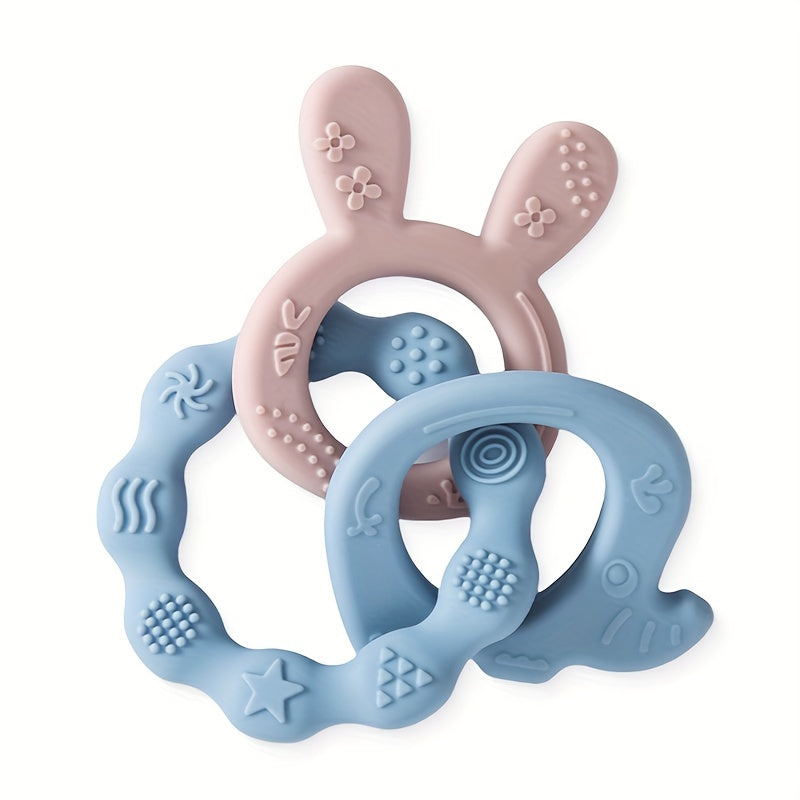 Soft Silicone Baby Teether Set – BPA-Free Chew Toys for Soothing Gums-Toyfetti