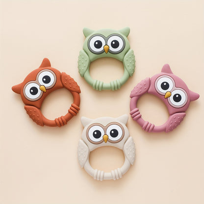 Owl Buddy Silicone Teether – Soothing Chew Toy for Babies-Toyfetti