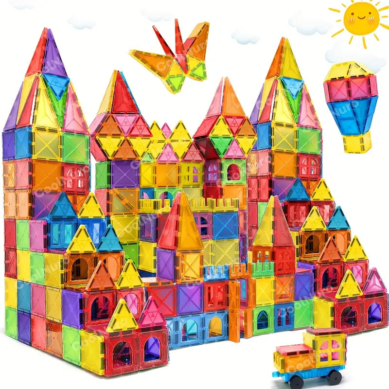 Colorful Magnetic Building Blocks Set – Creative STEM Puzzle Play for Kids
