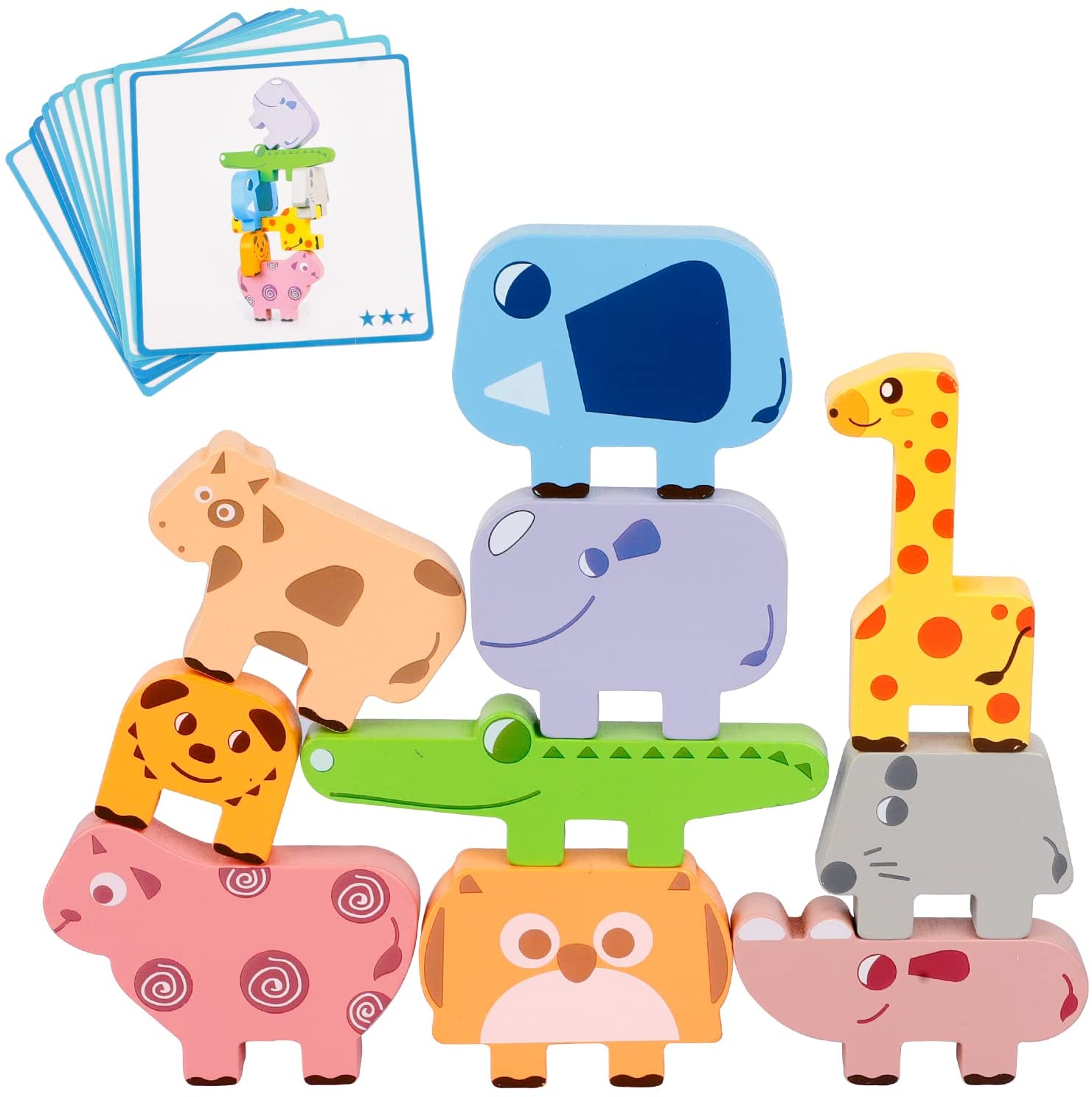 Animal Stacking™ - Verbetert het herkenningsvermogen - Stapelspel-Toyfetti