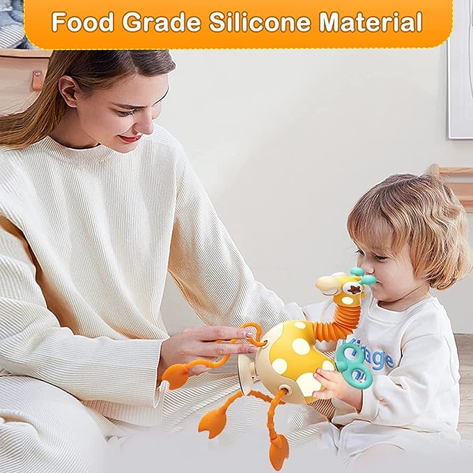 Montessori Silicone Sensory Giraffe – Motor Skills & Tactile Toy for Babies & Toddlers