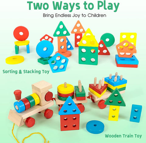Building Block Train - Promotes Precision and Problem-Solving Skills