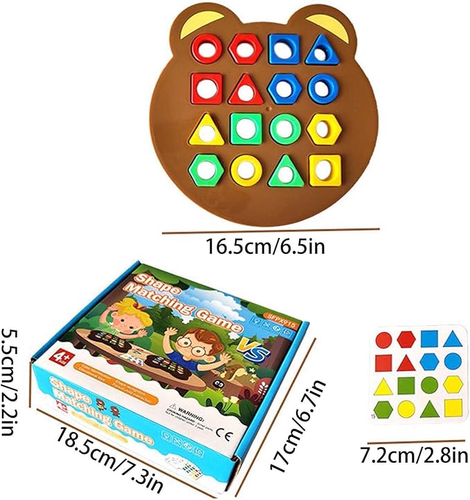 Montessori Shape & Color Puzzle – Cognitive Matching Game for Toddlers