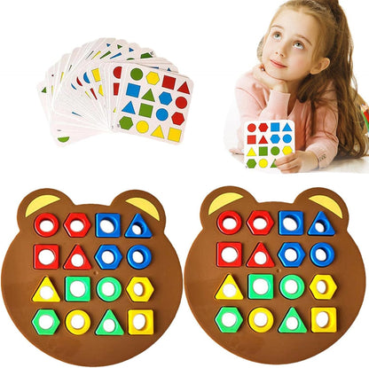 Montessori Shape & Color Puzzle – Cognitive Matching Game for Toddlers
