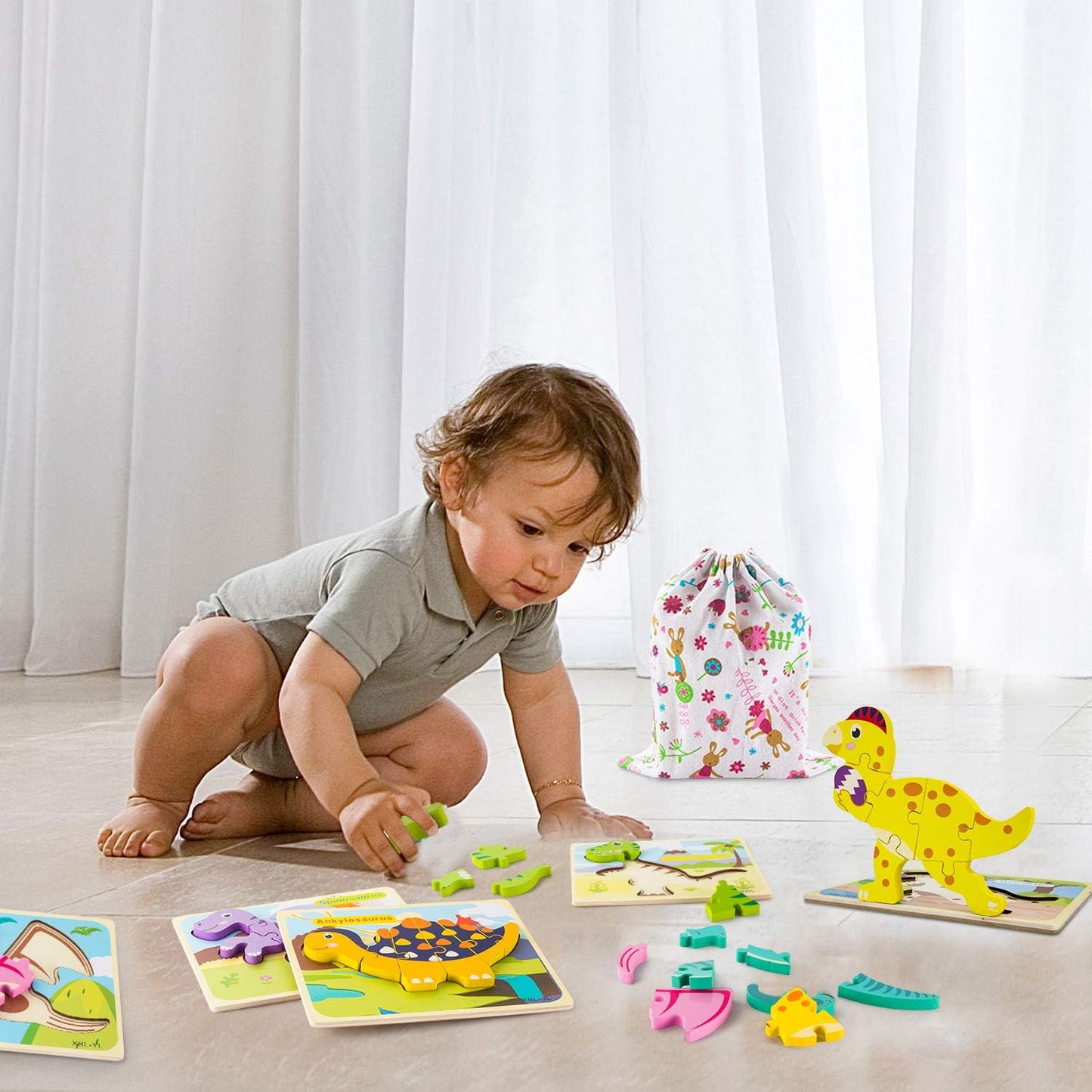 Animals and Dinosaurs Puzzles 2x 6 PACK – Double the Fun, Double the Learning!