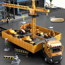 Jumbo Alloy Container Truck Set with Multi-Function Crane – Heavy-Duty Fun for Future Builders!