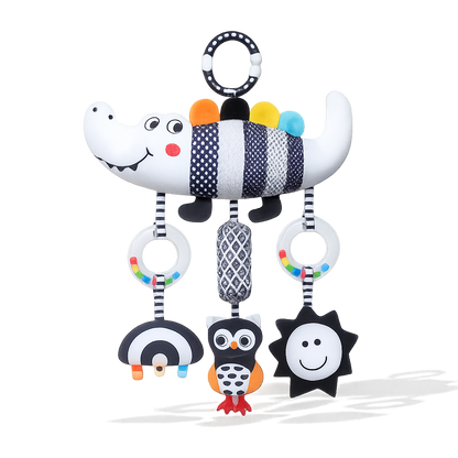 Black & White Sensory Hanging Toy Set – Visual Focus & Fun for Newborns-Toyfetti