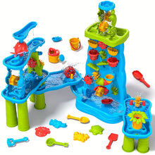 XXL Double-Sided Water Table with Waterfall & Maze Wall – Large Sensory Play Table for Toddlers