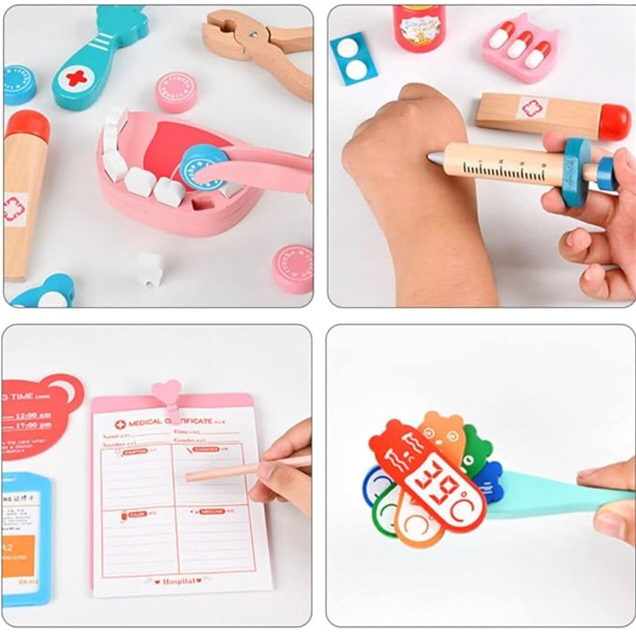 Toddlers Wooden Doctor Set – Heal, Learn & Play with Care! 🩺
