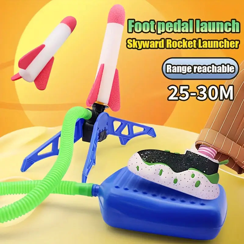 Foam Rocket Launch Toy – Foot-Powered Air Blaster for Outdoor & Indoor Fun