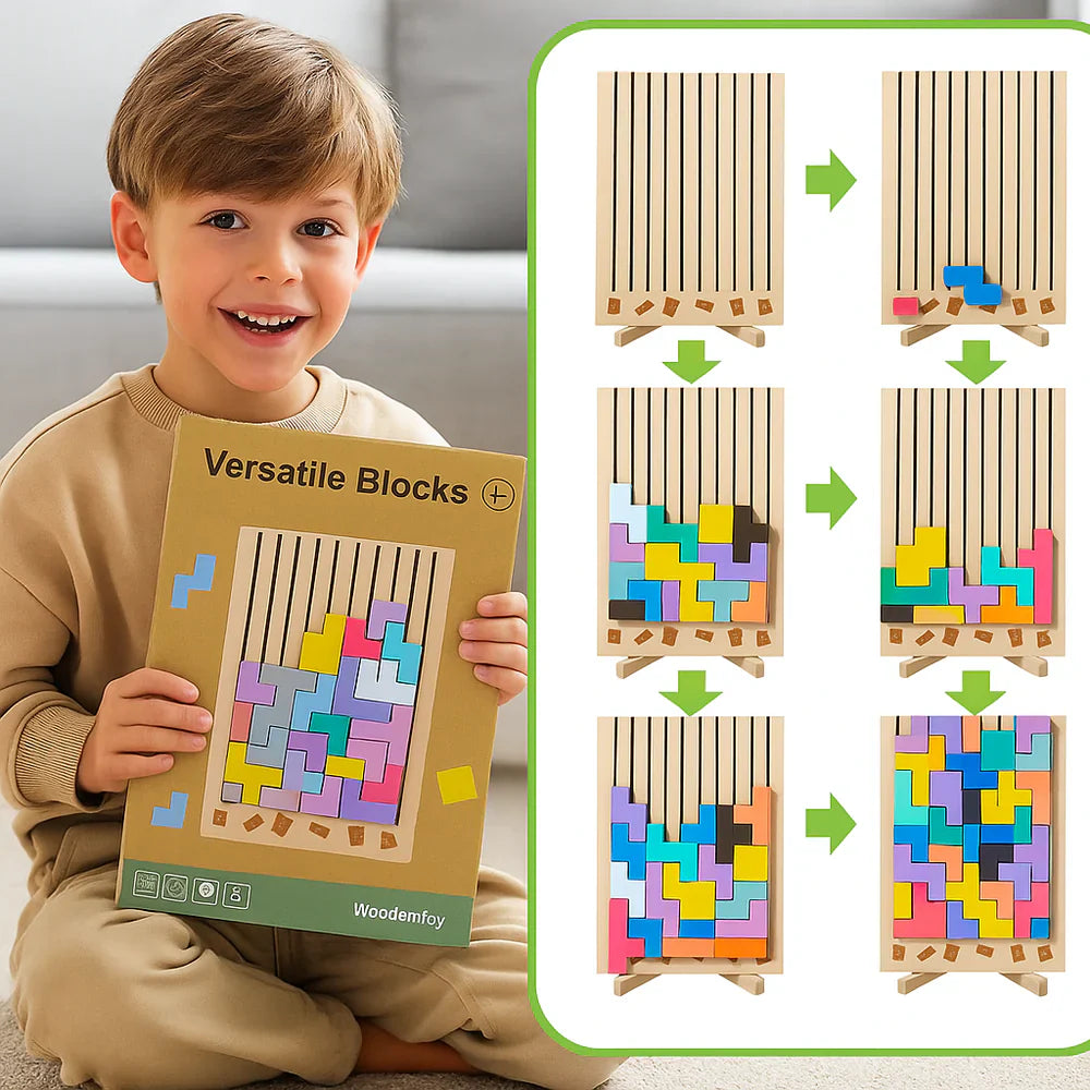 Toddlers Wooden Tetris – Creative Puzzle Play for Curious Minds!