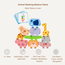 Animal Stacking™ – Wooden Animal Balance Game for Motor Skills & Recognition