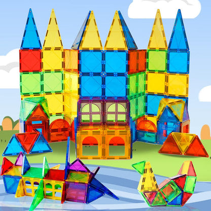 Montessori Magnetic Building Blocks – 60-Piece Creative STEM Play Set