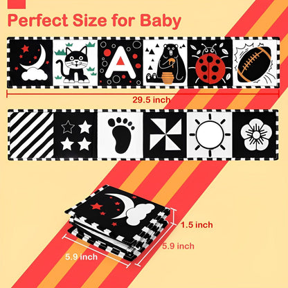 Montessori Baby Sensory Book – High-Contrast Visual Stimulation for Early Development