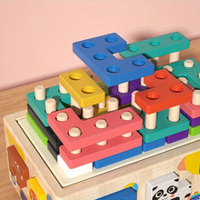 Animal Shape Sorter on Wheels – Montessori Wooden Block Puzzle-Toyfetti