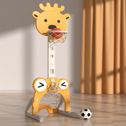 3-in-1 Kids Sports Center – Adjustable Basketball Hoop, Soccer Goal-Toyfetti