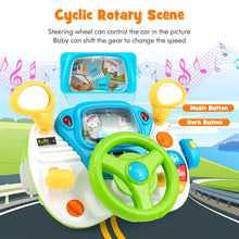 COSTWAY All-in-One Driving Simulator for Kids – Steering Wheel Toy with Seat, Lights & Sounds