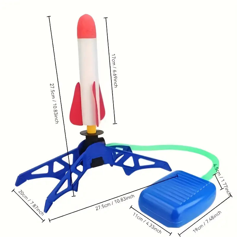 Foam Rocket Launch Toy – Foot-Powered Air Blaster for Outdoor & Indoor Fun