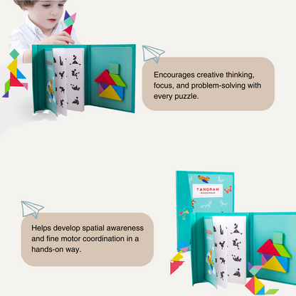 3D Puzzle Tangram Game™ – Montessori Magnetic Logic Toy for Kids
