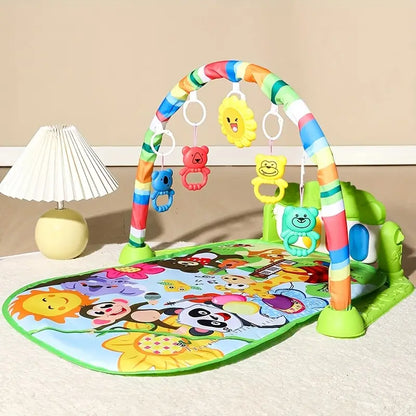 Infant Piano Play Gym for Newborns (0–12 Months) – Soft Cotton Mat with Musical Keys